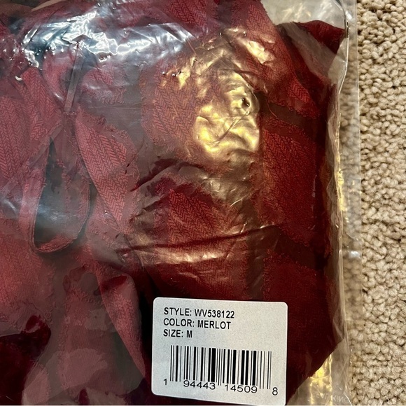 NWT! Band of Gypsies Band of the Free Merlot Lila Midi Slip Dress. Size Medium. - Picture 13 of 14